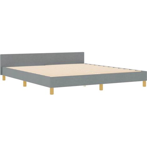 vidaXL Estructura de cama tela gris claro 180x200 cm (1/5)