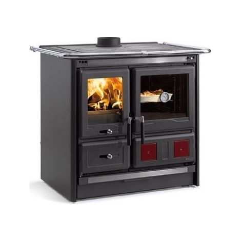 Nordica – Cuisinière à bois 9.5 kW – Volume de chauffe 272 m³ – Rendement 86.7% – Dimensions L 975 x H 861 x P 670 mm – Classe A+ (1/5)