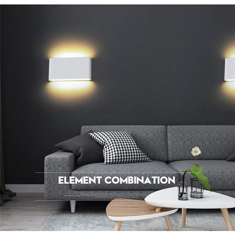 Applique murale extérieure moderne à LED étanche, indice de protection IP65, aluminium, lumière chaude, 12 W, blanche (1/4)