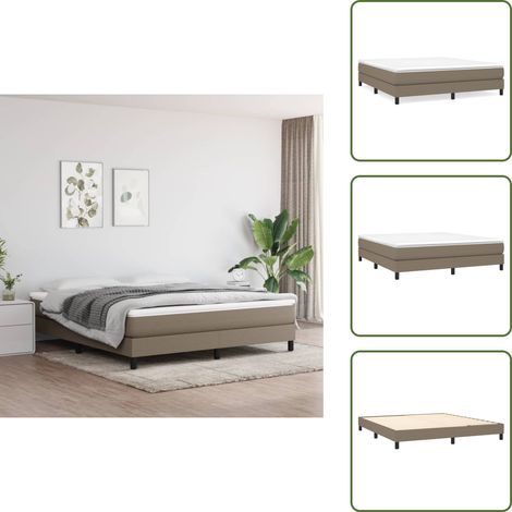 Boxspringbett mit Matratze Taupe 180x200 cm Stoff - Boxspringbett - Doppelbett - Liegefläche 180x200 Cm - Bettsofa - Lattenrost (1/5)