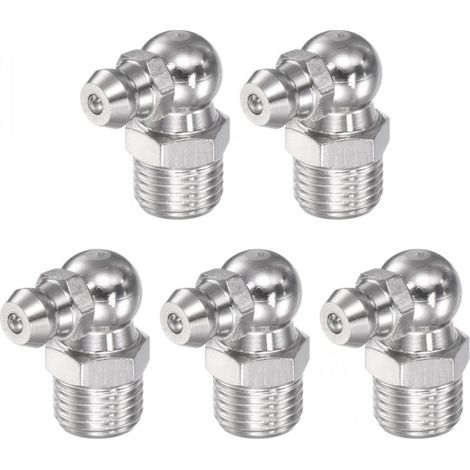 90-Grad-Hydraulik-Schmiernippel aus Edelstahl 201, M10 x 1 mm Gewinde, 120 Stück (1/5)