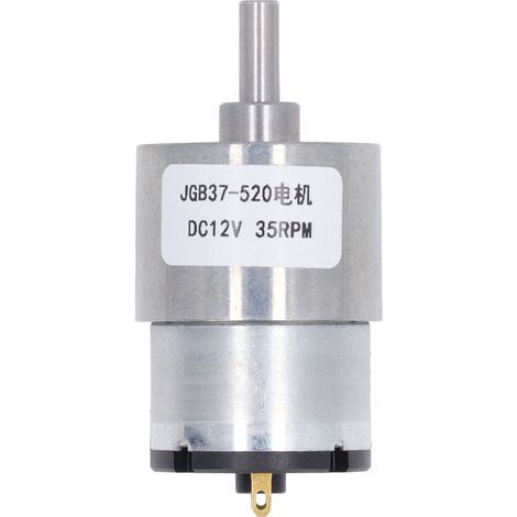 Gleichstrom-Getriebemotor, Rechts-/Linkslauf, Drehzahlreduzierung, selbsthemmende Turbine, Schneckengetriebe, 12 V Gleichstrom, 35 U/min (1/5)