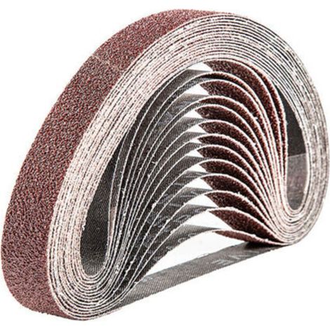Bande Abrasive 20 x 520 mm,15PCS 60 grain Ensemble de Bandes Abrasives (1/4)