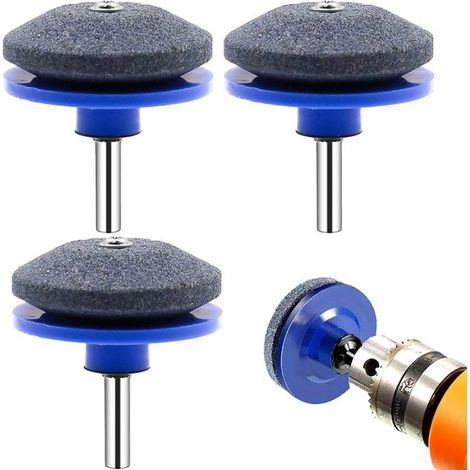 3 piezas, afilador de cuchillas de cortacésped, afilador de cuchillas universal, para taladro eléctrico, muela abrasiva, 55,5 cm (1/5)