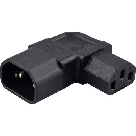 TRU COMPONENTS Adattatore Spina IEC C14 - Presa IEC C13 Tot poli: 3 Nero 1 pz. (1/5)