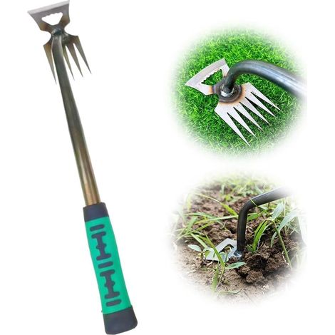 Herramientas de jardinería para desmalezar artefactos de deshierbe, herramienta de deshierbe de jardín, herramienta para eliminar malas hierbas de huertos, macizos de flores y plantas en maceta,(6 die