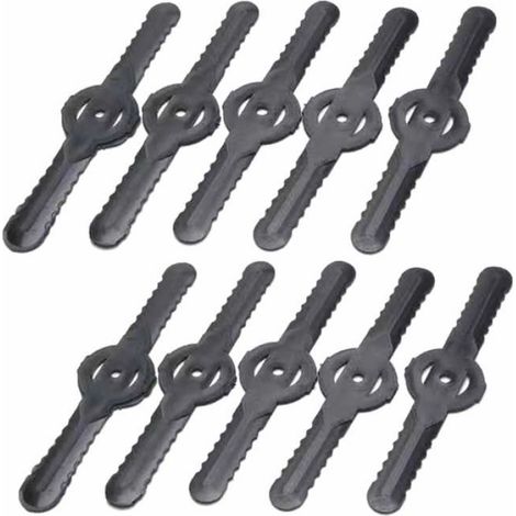 Tete De Lame Plastique - 5 mm - Pour Debroussailleuse - Tonte Herbe Jeune Et Desherbage - Lot De 10 (1/5)
