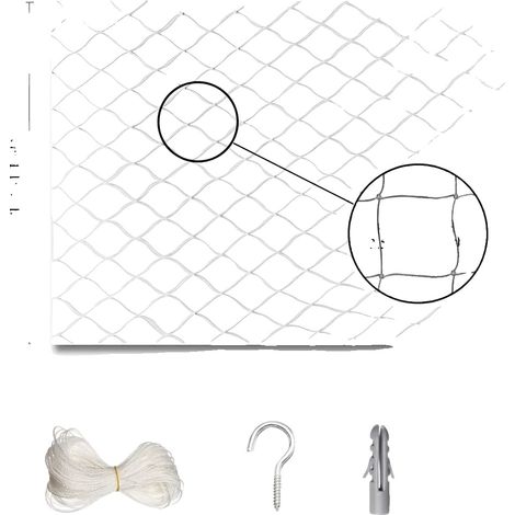 Rete di sicurezza per gatti, trasparente, facile da installare, 3x6 m (1/2)
