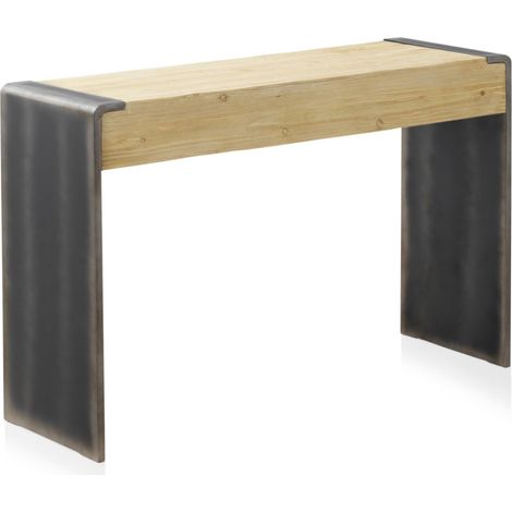 Console avec placage en sapin et côtés laqués métallisés (1/5)