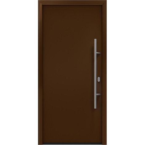 Hörmann Ecostar Haustür "ISOPRO IP 010", terrabraun (RAL 8028), 110 x 210 cm (B x H), DIN Rechts