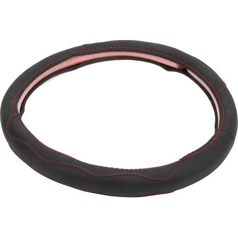 Volant voiture 15 pouces housse universelle cuir synthétique noir protection accessoire intérieur (1/5)