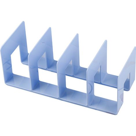Organiseur de documents en acrylique bleu, trieur de bureau transparent à compartiments pour livres, cahiers, dossiers et classeurs, rangement pour fournitures de bureau (1/5)