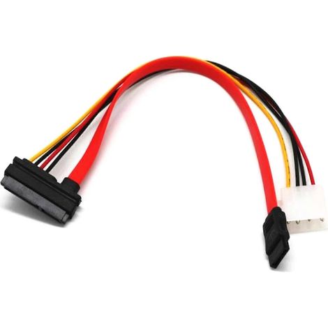 SATA 22-Pin Stecker auf SATA 7-Pin IDE Molex 4-Pin Adapter-Konverter-Netzteil (1/5)