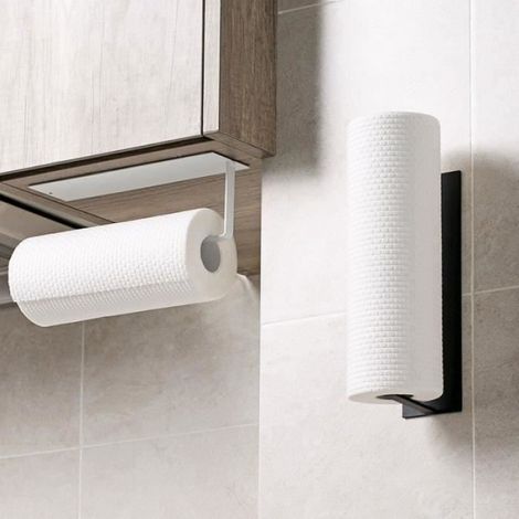 Dérouleur Sopalin - Support Pour Papier Essuie-Tout En Acier Inoxydable 304 - Fixation Adhésive 3M Sans Perçage - Cuisine - 1 Pièce (1/4)