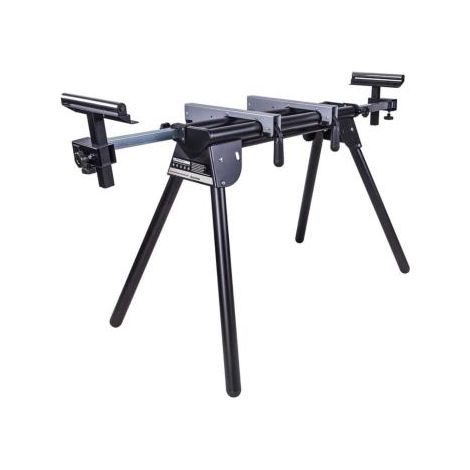 Evolution – Support universel pour scie à onglet – Charge max 150 kg – Longueur max 3 m – Montage rapide et facile – Compatible avec la plupart des marques