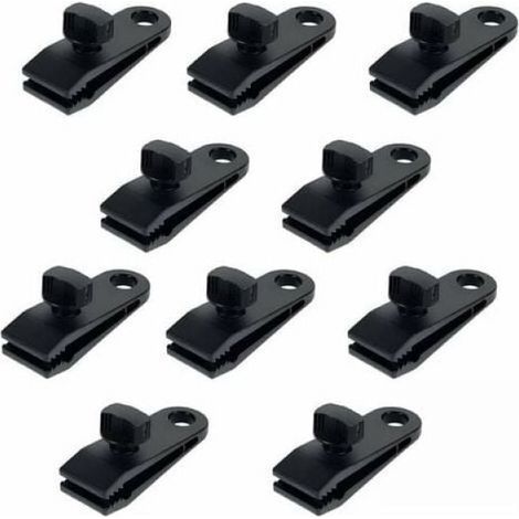 10 Stück Kunststoff-Zeltclips, sichere Multifunktions-Planenclips, Nylon-Zeltklemmen, Planenclips für Camping, Planen, Wohnwagen, Sonnensegel im Garten (1/5)