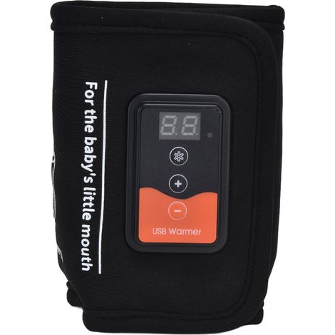 Chauffe-biberon USB multifonction avec écran LCD réglable et commandes intelligentes, portable, pour la maison et les voyages, noir, type C, avec contrôleur de température. (1/5)