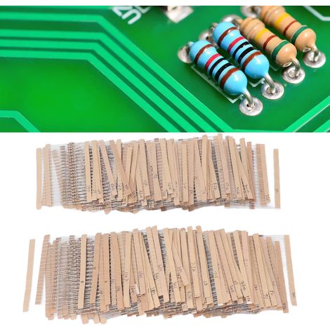Lot de 3120 résistances à film de carbone de 1/4 W, 156 valeurs de résistance (20 de chaque), de 1 Ω à 10 MΩ, précision de 5 %, 0,25 W (1/5)