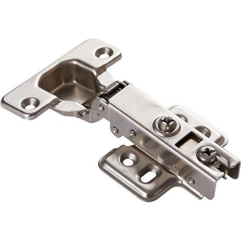 Soft-close cabinet door hinges. 8 pieces. 110-degree steel kitchen cabinet door hinges. Small 35mm soft-close clip-on plate. (1/4)