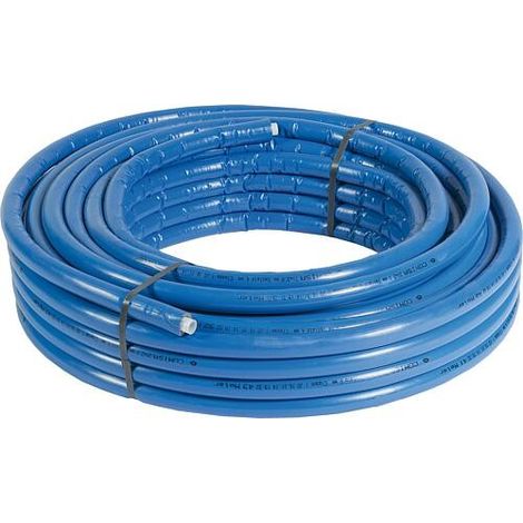 Tube composite en métal en rouleaux 26x3 mm avec Isolation en bleu 6mm, Cond. 50m (1/2)