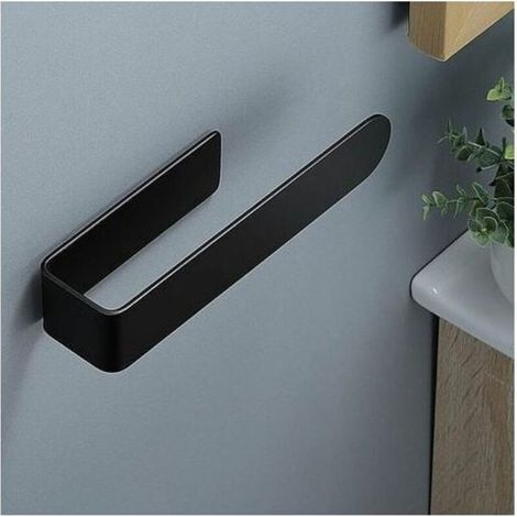 Porte Serviette Salle de Bain Noir,Porte-Serviette sans Percage SUS304 Porte Torchon Cuisine (1/4)