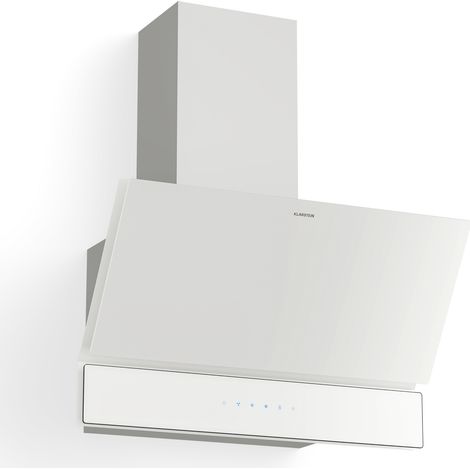 Klarstein Velaire Hotte Aspirante 60 cm - Hotte Décorative, 820 m³/h, LED, Classe A++, Commandes Tactiles, Filtre Charbon, Silencieuse, Cuisine Moderne, Blanc