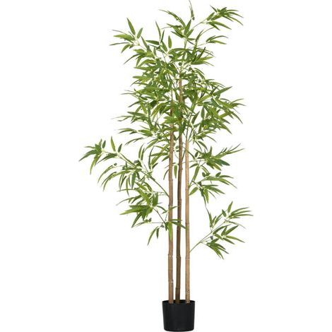 Plante artificielle Bambou arbre artificiel hauteur 180 cm avec pot, décoration interieur, très réaliste (1/5)