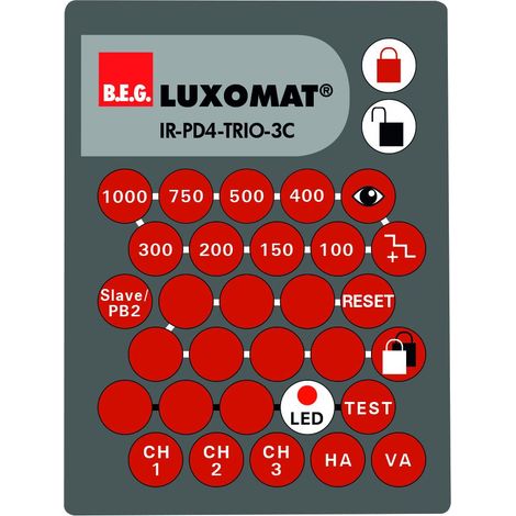 IR-PD4-TRIO-3C télécommande à infrarouge pour PD4-TRIO-3C LUXOMAT 92851 (1/2)