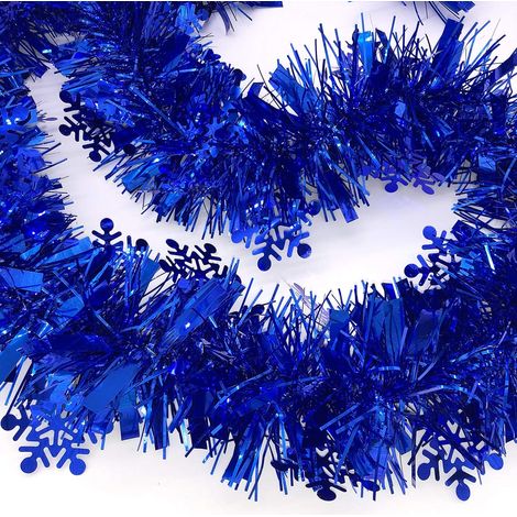 Guirlande tinsel torsadée métallisée de Noël – intérieur/extérieur, sapin et fête (1/4)