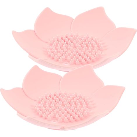 Piece Flower Shaped Silicone Soap Dish for Kitchen and