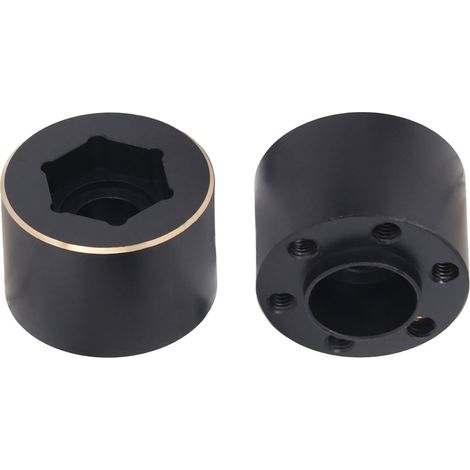 Adaptateur d'élargissement de moyeu de roue en laiton noir de 1,9 à 2,2 pouces pour voiture télécommandée (15 mm / 0,6 pouce). (1/5)