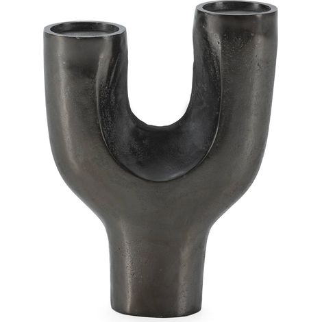 Candélabre élégant aluminium fini nickelé - Nickel vieilli chic (1/2)