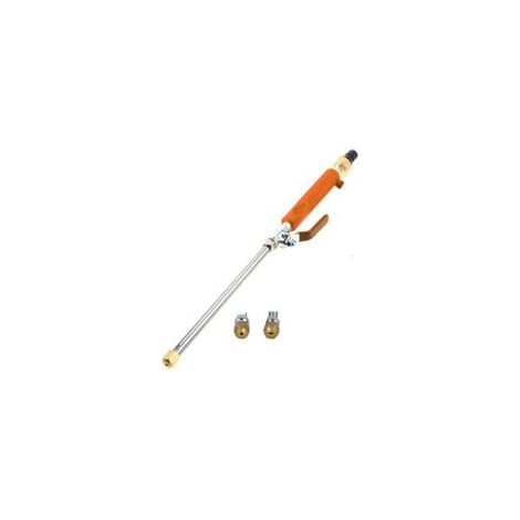 Pistolet à eau haute pression orange 1 pièce pour tuyau d’arrosage, lance haute pression avec buse réglable pour nettoyage extérieur (1/4)