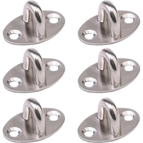 6 crochets balançoire, inox, pour balançoire, avec vis et sport (1/5)