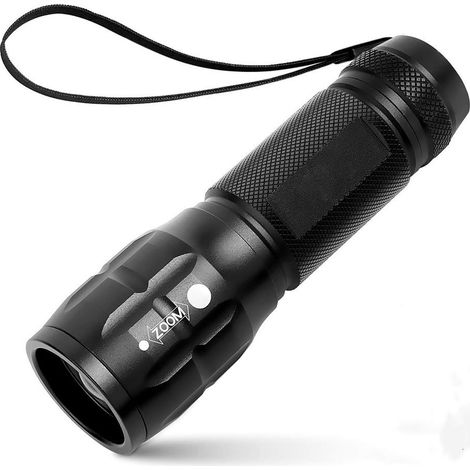 Lampe de Poche Zoomable Étanche IPX4 pour Camping, Randonnée, Urgences (1/5)