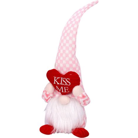 Doll En Peluche - Décoration De Table Pour La Saint-Valentin - Affichage Sur Bureau Ou Fenêtre - 36 X 13 Cm - 1 Pièce (1/4)