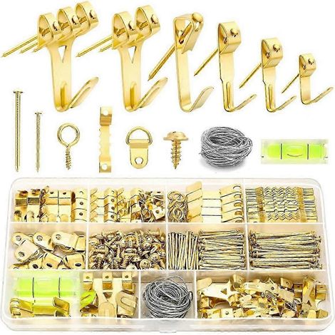 Kit da appendere di 374 pezzi per quadri, decorazioni per interni ed esterni, cornice portafoto robusta. - AquaForge (1/5)