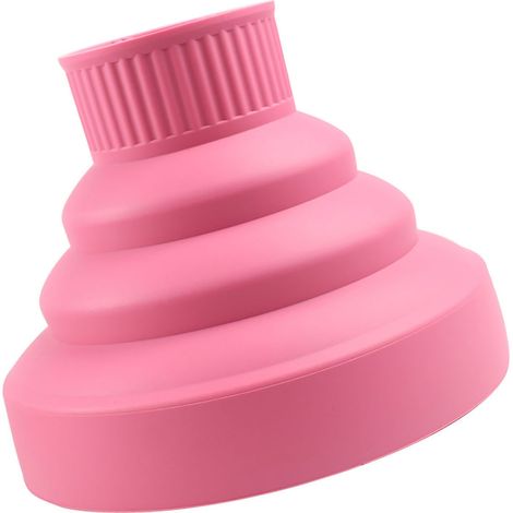 Diffuseur de sèche-cheveux pliable en silicone rose, pliable et électrique, pour la maison (1/5)
