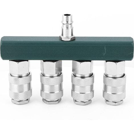 Raccords pour conduites d'air, supports pour compresseur d'air, répartiteur de tuyau à 4 voies, raccord de tuyau d'air, supports pneumatiques (1/5)