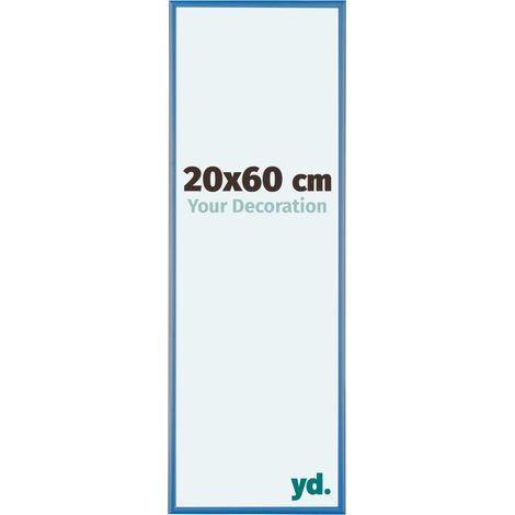yd. - Cadre photo 20x60 - Bleu Acier - Aluminium - Kent