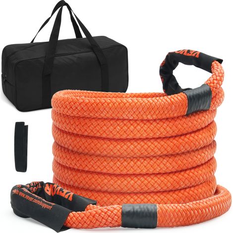 VEVOR Corda da Traino per Recupero Cinetico, Cinghia da Strappo Fuoristrada per Carichi Pesanti Fuoristrada, 17237 kg, 25,4 mm x 6,1 m Cinghia per Strappi Resistente Jeep Auto Camion SUV, Nylon