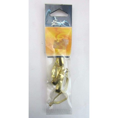 SWISH - 6 ANELLI OVALI AUTOPLISSETTANTEPER TENDE COLORE OTTONE