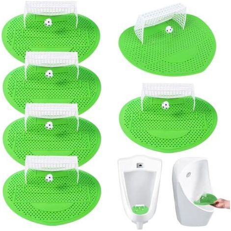6 Pièces Ecrans pour Urinoir, Ecran D'urinoir de Football, Tamis D'urinoir pour Porte de Football pour Tous les Types de Centres Commerciaux, Bureaux et Ecole, Anti Eclaboussures, Avec Parfum (1/5)