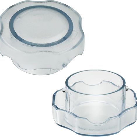 Ersatz-Flachdeckel für Nutri Ninja Entsafter: Deckel zur Aufbewahrung von Lebensmitteln/grauer Mixbecher mit Dichtung (900W/600W)