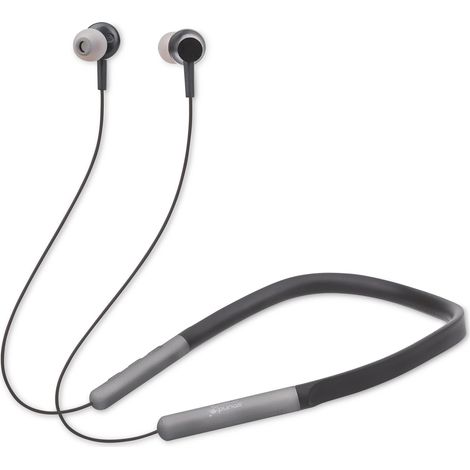 Manhattan Sound Science In-Ear Bluetooth-Sportheadset mit Nackenbügel, Bluetooth 5.0 + EDR, In-Ear-Design, omnidirektionales Mikrofon, integrierte Bedienelemente, schwarz (1/5)