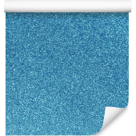 Papier peint à paillettes bleues, turquoise et azur pour salon et chambre 50x1000 cm (1/5)