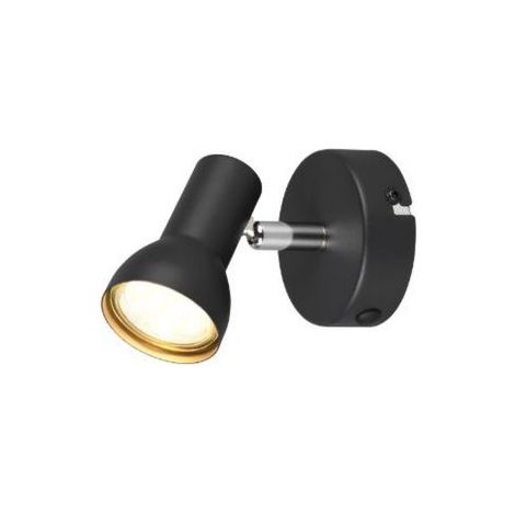 Trio Lighting Aplique de Pared o Techo CANTAR Estilo Foco Bombilla excl.1xGU10 IP20 Negro (1/5)