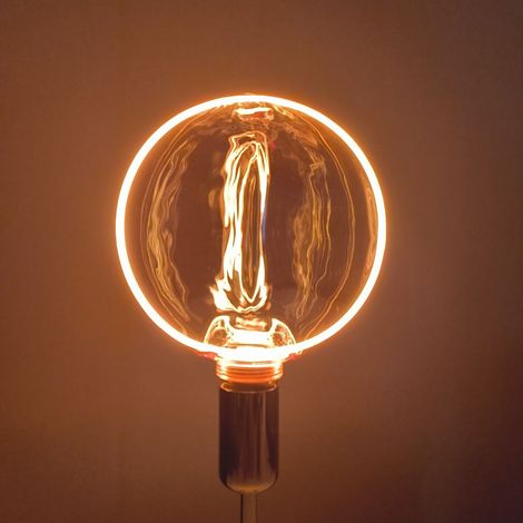 Bombilla Decorativa LED Globo G80 E27 4W 1800K con Halo de Luz (1/3)
