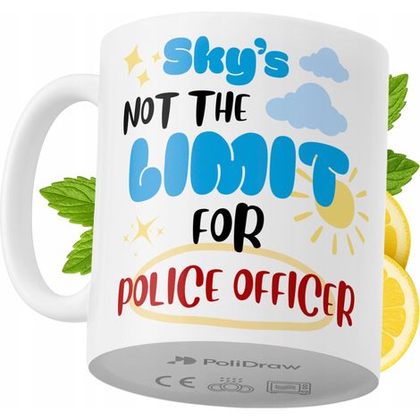 Lustige Kaffeetasse mit witzigem Textdesign für Polizisten – ideal für Geburtstage, Namenstage, Feiertage und besondere Anlässe. Hochwertige Tasse für Zuhause, Büro und Arbeit. Farbe: Weiß, 330 ml.