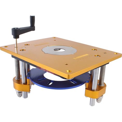 Plaque d'insertion de table élévatrice pour routeur, alliage d'aluminium, 300 mm x 240 mm x 10 mm, épaisseur de la plaque 8 mm, compatible avec des routeurs jusqu'à 185 mm, trous de vis pré-percés (1/5)